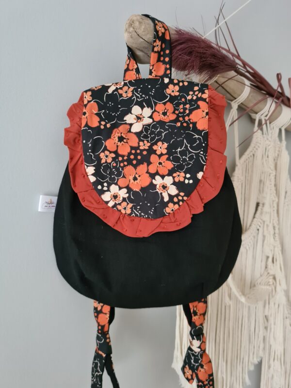 Sac à dos crèche noir froufrou