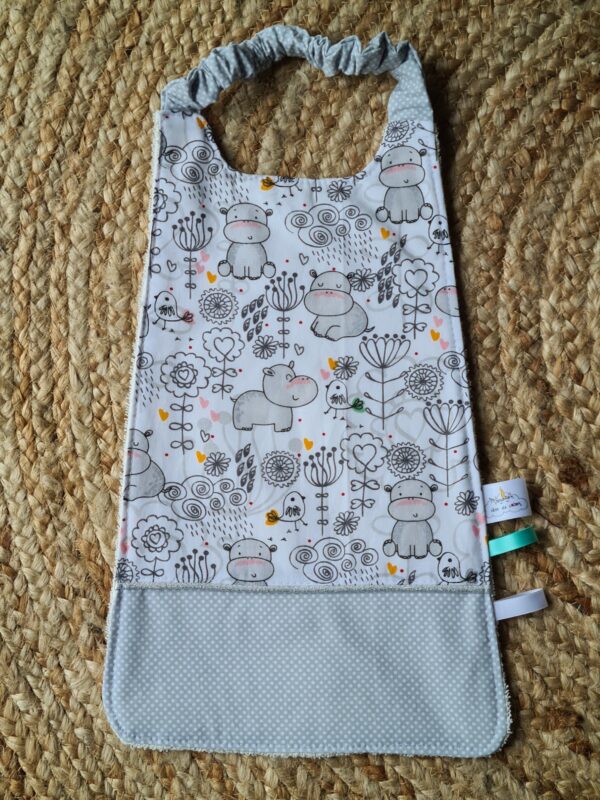 Bavoir serviette hippopotames