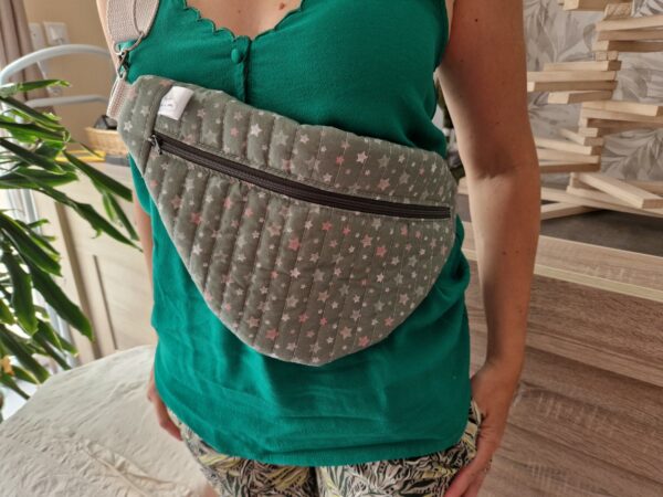 Sac banane vert étoiles